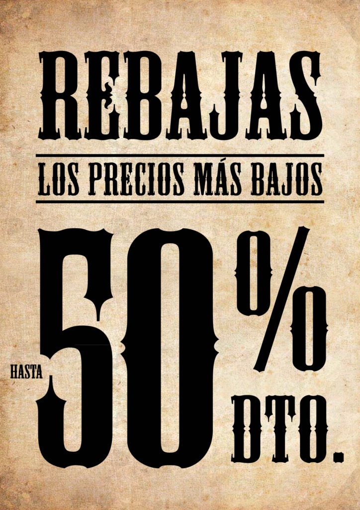 cartel rebajas A4 0108 IMP