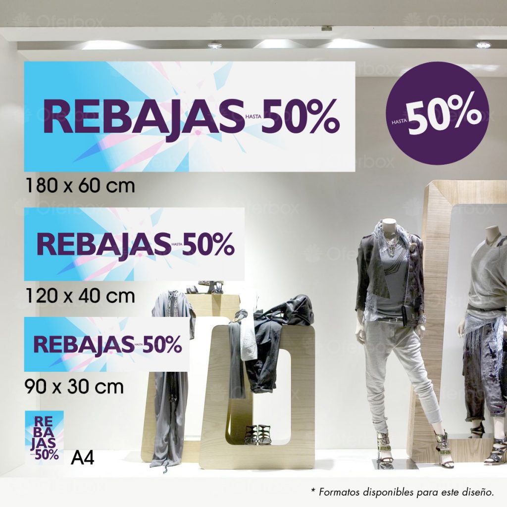 cartel rebajas escaparate 0109