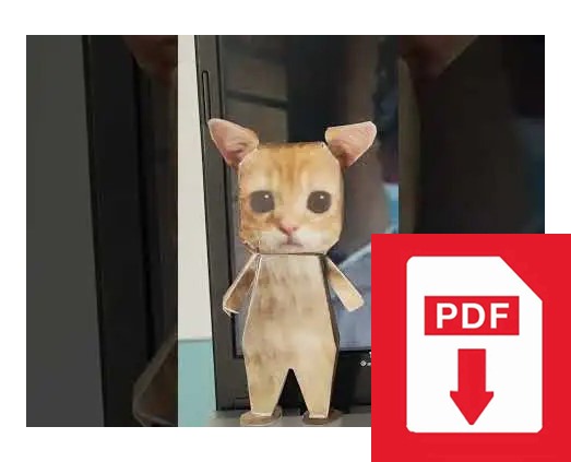 El Gato Papercraft Plantilla de Tiktok gratis